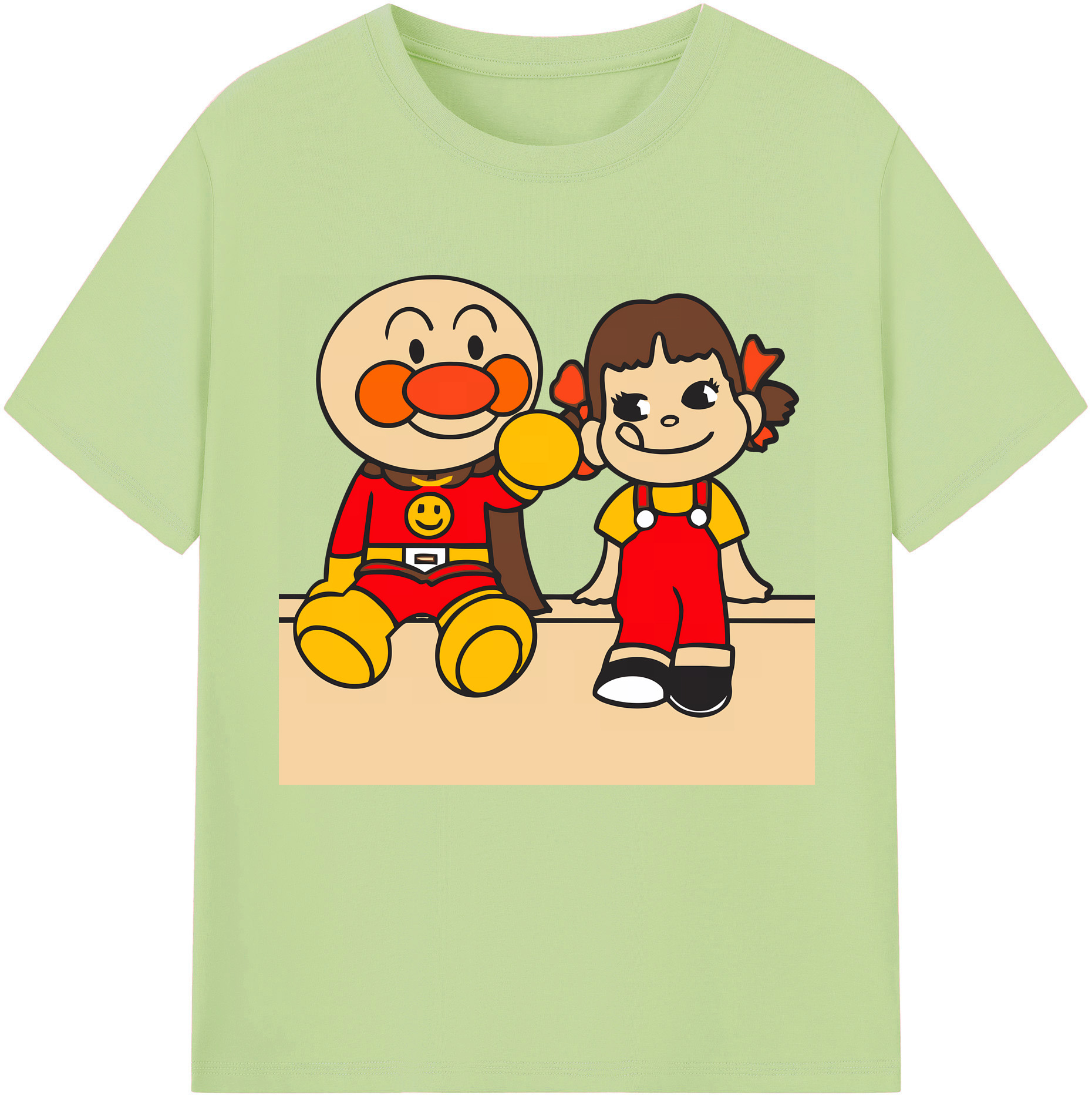 （画像用） アンパンマン Anpanman 綿100％半袖Tシャツ（フロントプリント）